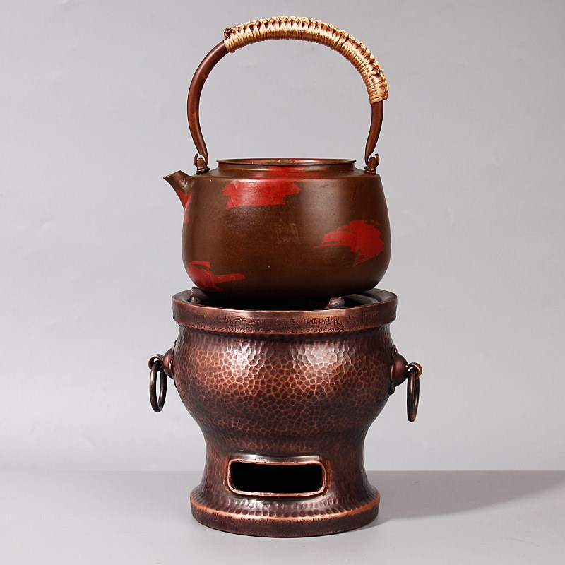 新款大容量铜壶一张打铜壶煮水套装无涂层紫铜壶烧水茶具厂家