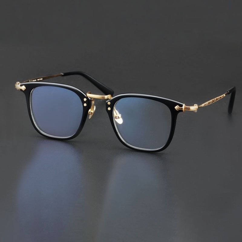 超轻大脸纯钛眼镜框男近视眼睛框镜架女透明大框配变色镜黑框5076