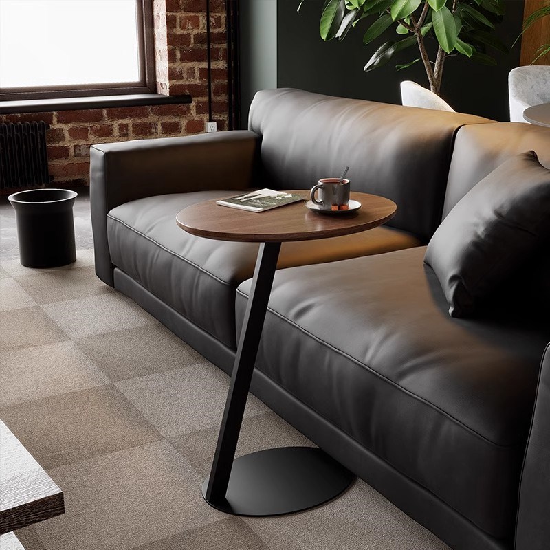 沙发边几客厅北欧铁艺角几可移动小茶桌复古风实木卧室简约床边桌