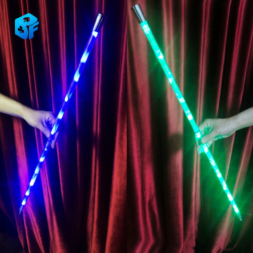 炫彩亮灯跳舞棒 双节折叠七彩跳舞棒 会跳舞的魔棒 舞台魔术道具