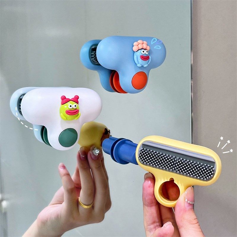 高颜值玻璃清洗神器刮水器专用镜子C刷一体清洁刮玻璃2024新款可