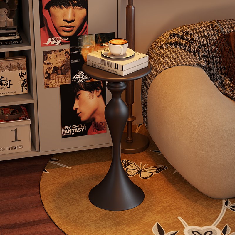 美式复古铁艺床头桌简约现代家用小户型边几创意置物架茶几小桌子