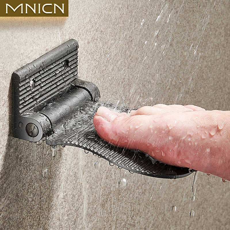 卫生间家用洗澡脚踏板壁挂式免打孔浴室防滑脚蹬器孕妇老人洗脚垫