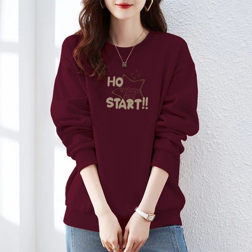 即墨新品纯棉加绒加厚秋冬卫衣女