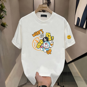 简约短袖 圆领百搭潮流 SEEW 笑脸休闲风T恤时尚 一折专区 DREW