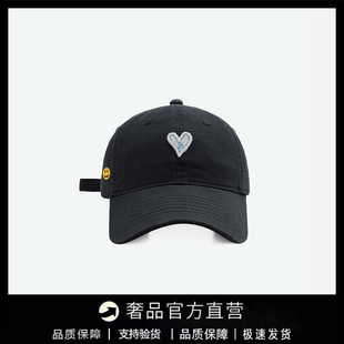 【一折专区】DREW SEEW笑脸帽子爱心刺绣棒球帽男女百搭鸭舌帽子