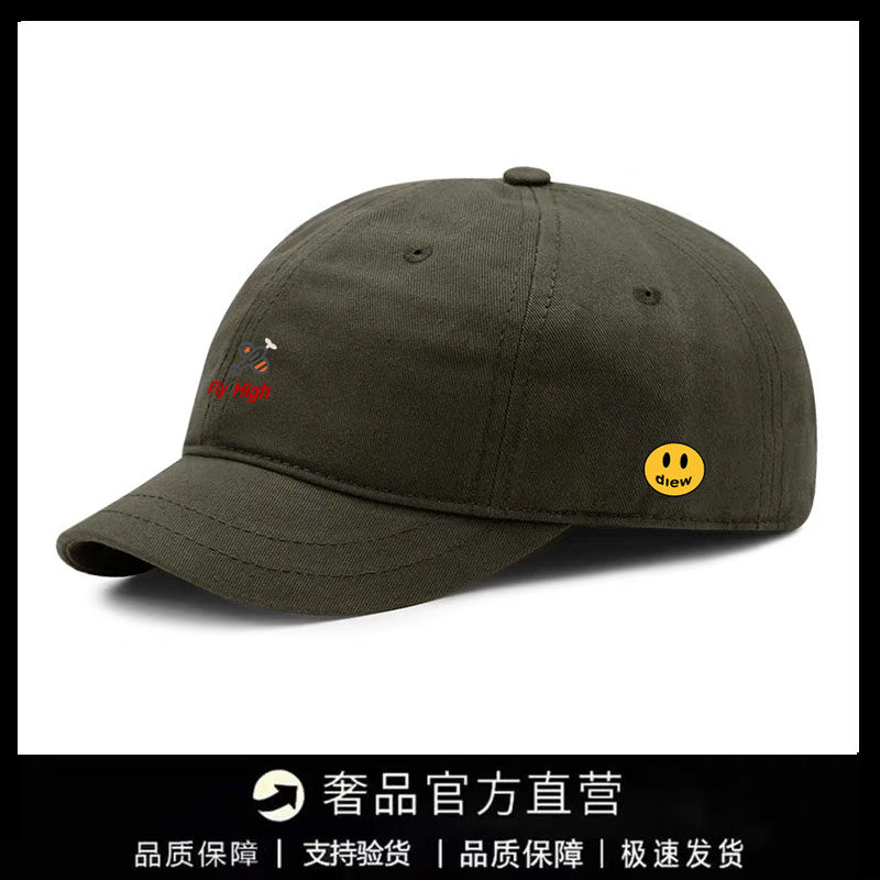 【一折专区】DREW SEEW 笑脸宽松休闲棒球帽显脸小遮阳运动鸭舌帽