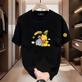 一折专区 DREW SEEW 笑脸休闲风不易褪色T恤标准版 型圆领潮流