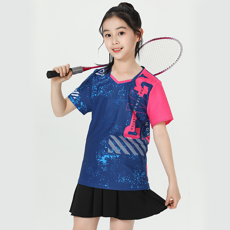2023夏季儿i童羽毛球训练服新款女童网球服比赛运动套装球服裙裤
