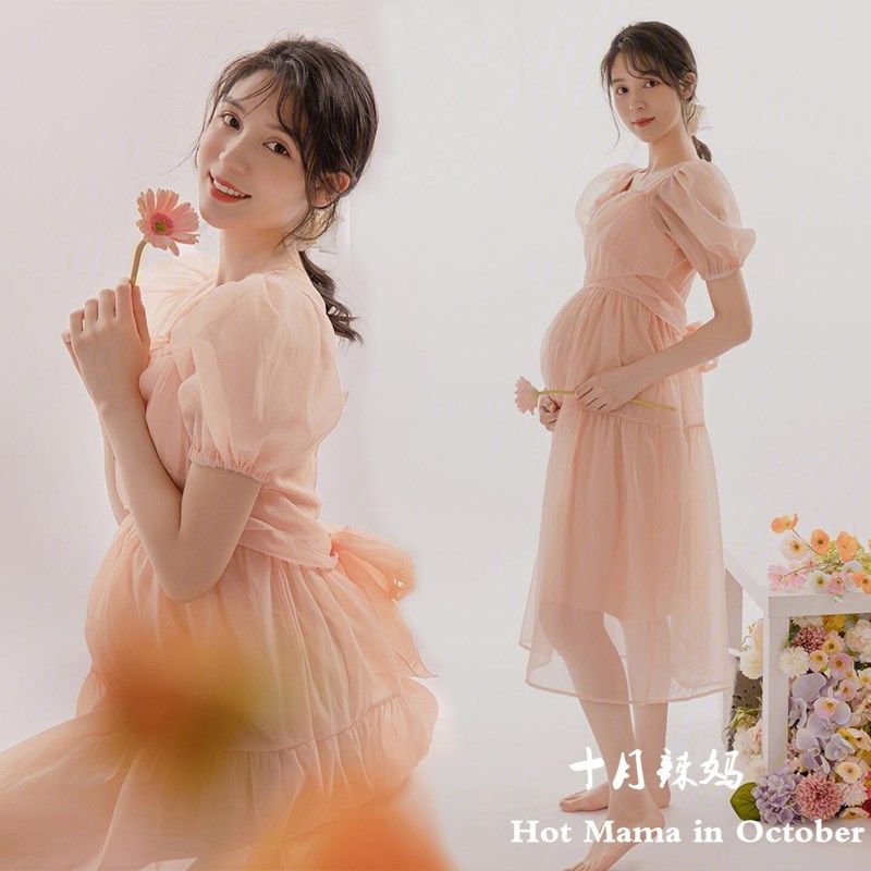 影楼新款孕妇照服装甜美少女感温柔摄影孕妈咪艺术拍照粉色连衣裙,孕妇装/孕产妇用品/营养,影楼服装,淘宝优惠券,粉丝福利购,淘宝优惠卷