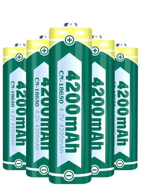 英文18650大容量锂电池标称4200mAh手电筒循环充电电池3.7-4.2V