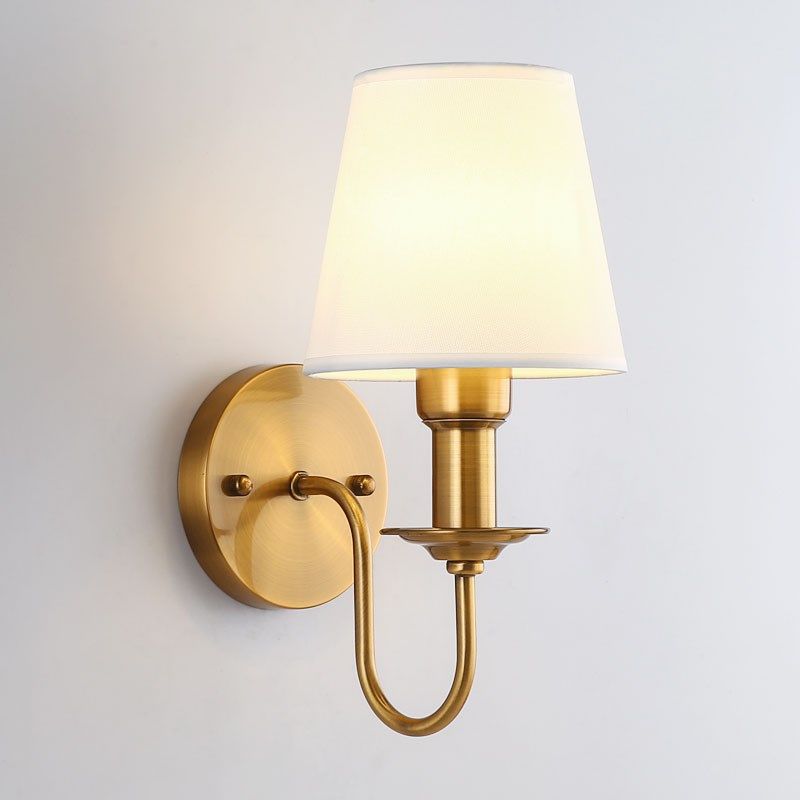 墙壁灯 卧室床头客厅过道背景墙欧式G简约单头古铜色新中美式乡村