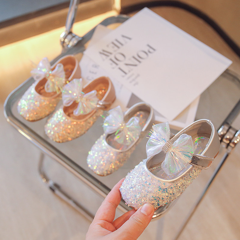 女童水晶皮鞋2022秋季新款儿童公主鞋小女孩银色单鞋宝宝豆豆鞋子,童鞋/婴儿鞋/亲子鞋,水晶/水钻鞋,淘宝优惠券,粉丝福利购,淘宝优惠卷