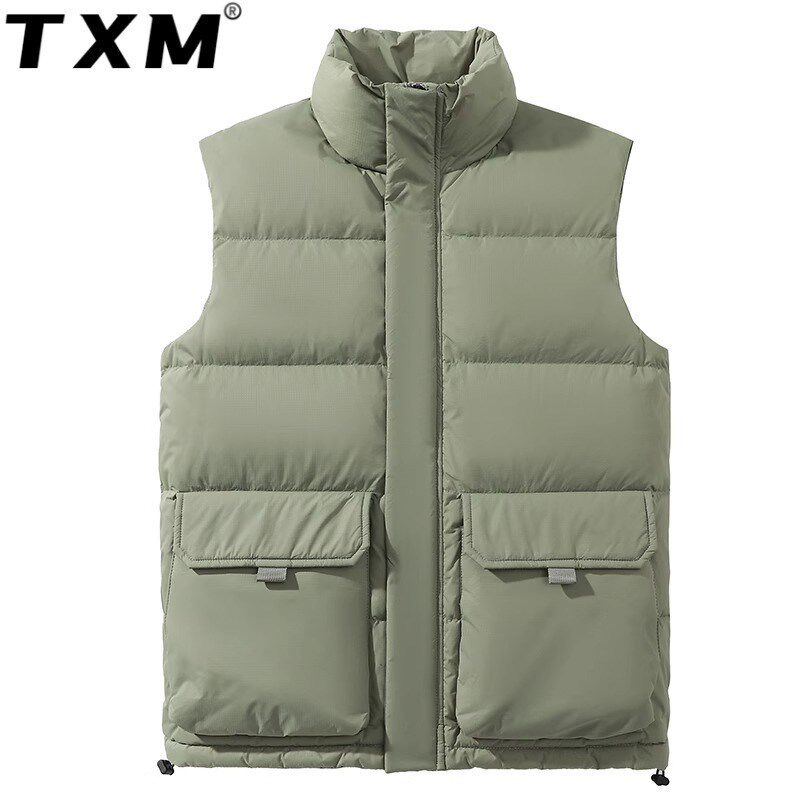 羽绒马甲男秋冬季加厚保暖背心立领羽绒服马夹加大码无袖坎肩外套