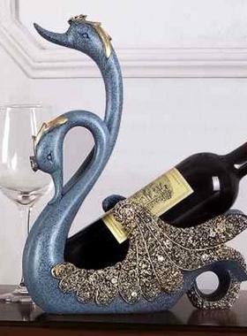 式创欧意红酒架摆件酒柜饰44102装品家用客厅置物杯高档酒瓶倒挂