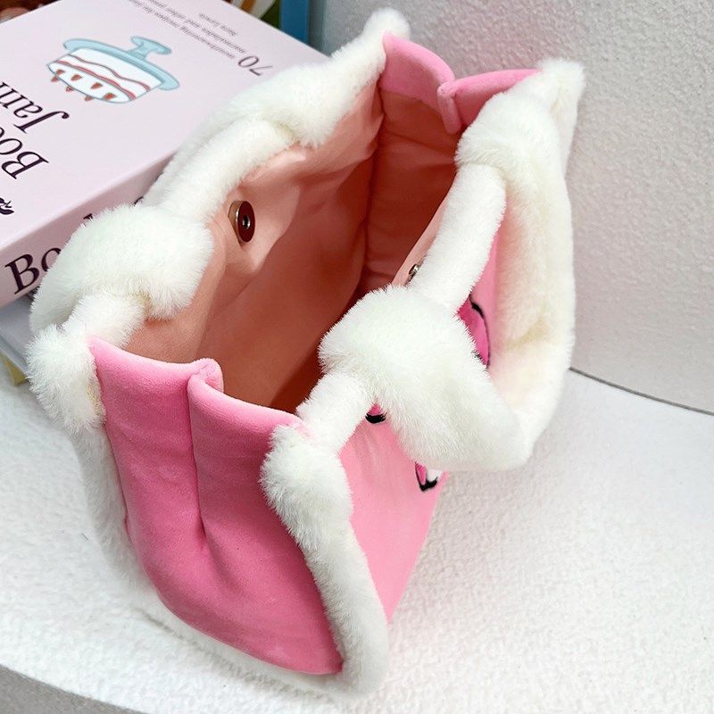 女童毛绒便当包女卡通挎包学生补课袋可爱公仔女孩手提包生日礼物,箱包皮具/热销女包/男包,小方包,淘宝优惠券,粉丝福利购,淘宝优惠卷