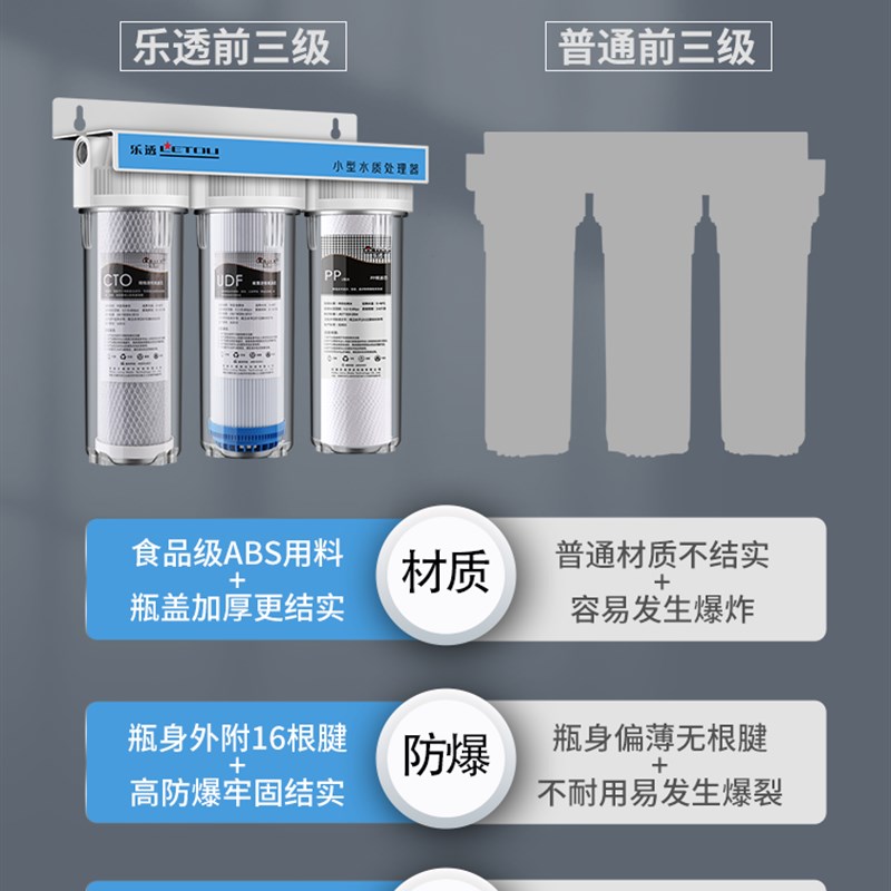 10寸三级家用净水器前置过滤器滤水器水龙头过滤厨房自来水净水