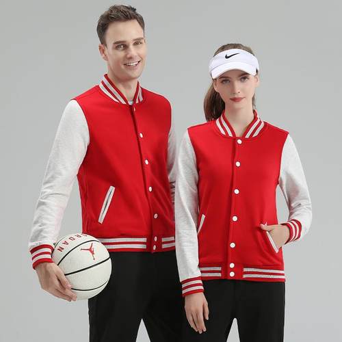 AYK春款班服定制g印loo长袖套装情侣卫衣棒球服团体女工作服秋服