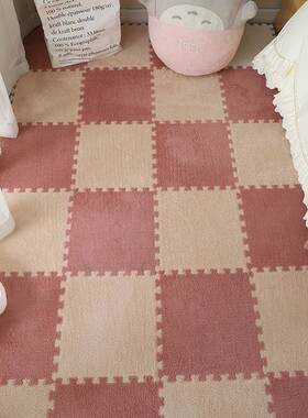 卧室满铺地毯 少女边地垫 客厅沫垫OQZ卧室拼床接泡子绒面家用可