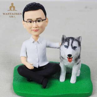 家有宠造萌型-泥塑泥人真人定GWR制捏像玩偶软陶人偶公仔订 做人