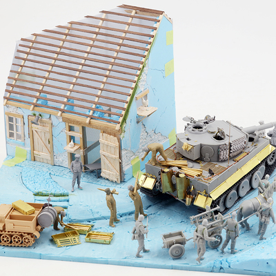 场景模型套件DIY手工制作材料情景建筑欧式平房房子房屋沙盘1:35