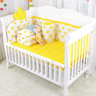 新款 高档儿童床护围纯棉婴儿小床围栏棉防撞床围条宝宝床上用品床