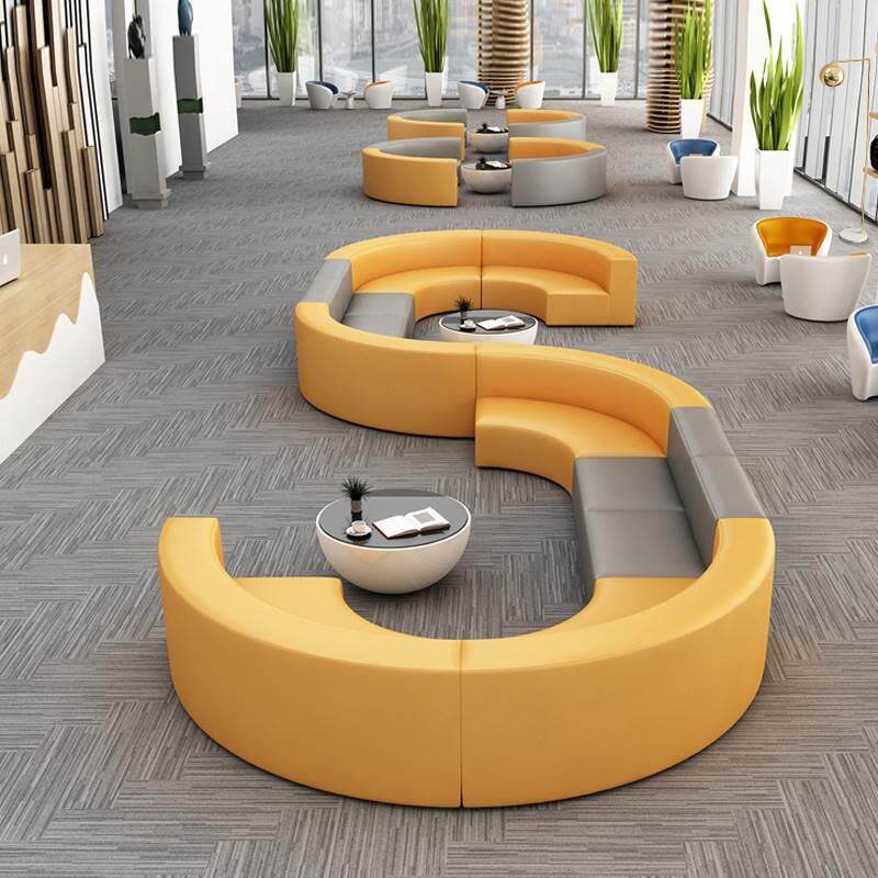 电影院医院银行等候区弧形异形多人沙发美容院商场健身房异形沙发