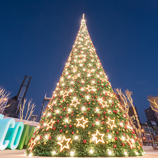 8米框架树户外防水发光圣诞节装 大型圣诞树4 饰场景广场布置