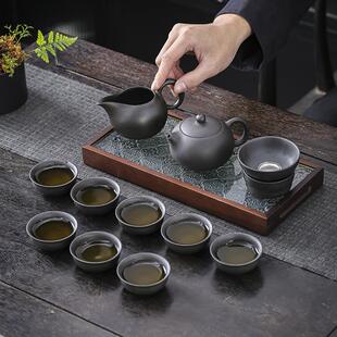 紫砂功夫茶具套装 中式 高档办公室会客泡茶壶家用礼品礼盒装