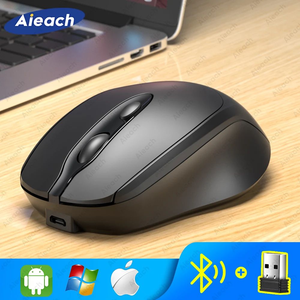 Aieach Rechargeable Wireless Bluetooth Mouse Silent WIRELESS