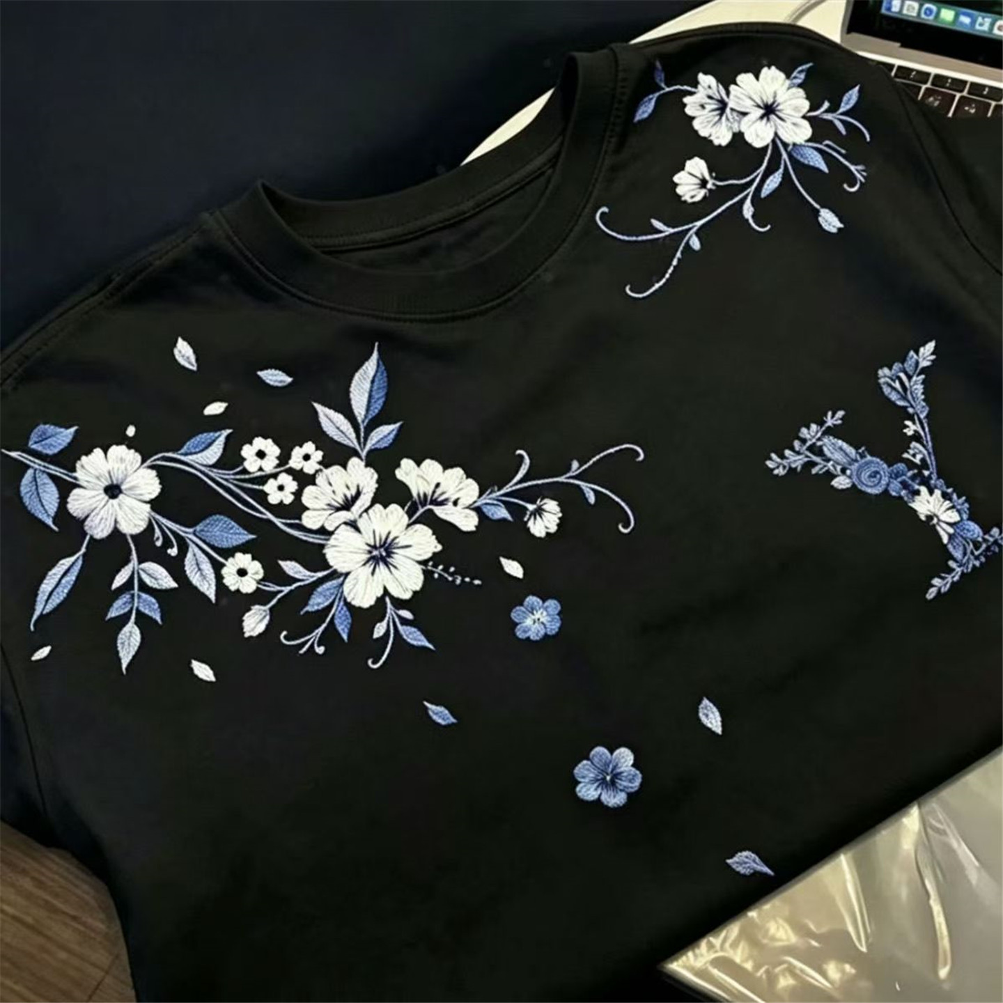 刺绣手工芍药花字母diy材料包缝纫DIY材料套装