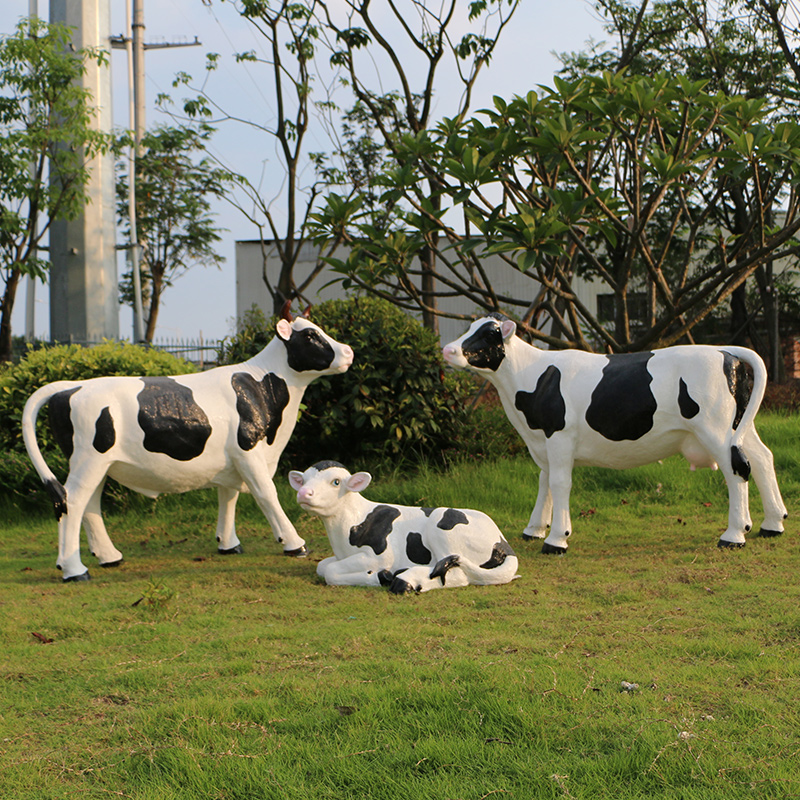 户外仿真奶牛大型摆件农场动物