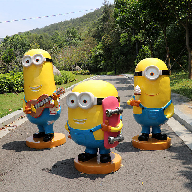 户外玻璃钢小黄人园林景观装饰雕塑商场美陈摆件草坪庭院学校园区,家居饰品,户外/庭院摆件,淘宝优惠券,粉丝福利购,淘宝优惠卷
