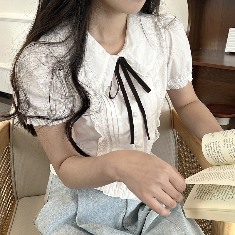 领结女衬衫蝴蝶结气质丝绒配饰品