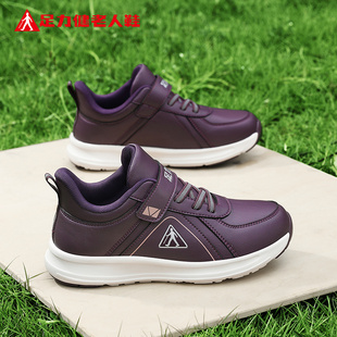 中年妈妈秋冬健步皮面休闲不累脚女鞋 足力健老人鞋 官方旗舰店正品