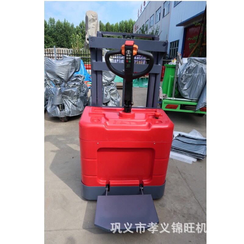 站驾式电动叉车 带踏板电瓶升降装卸 电动叉车