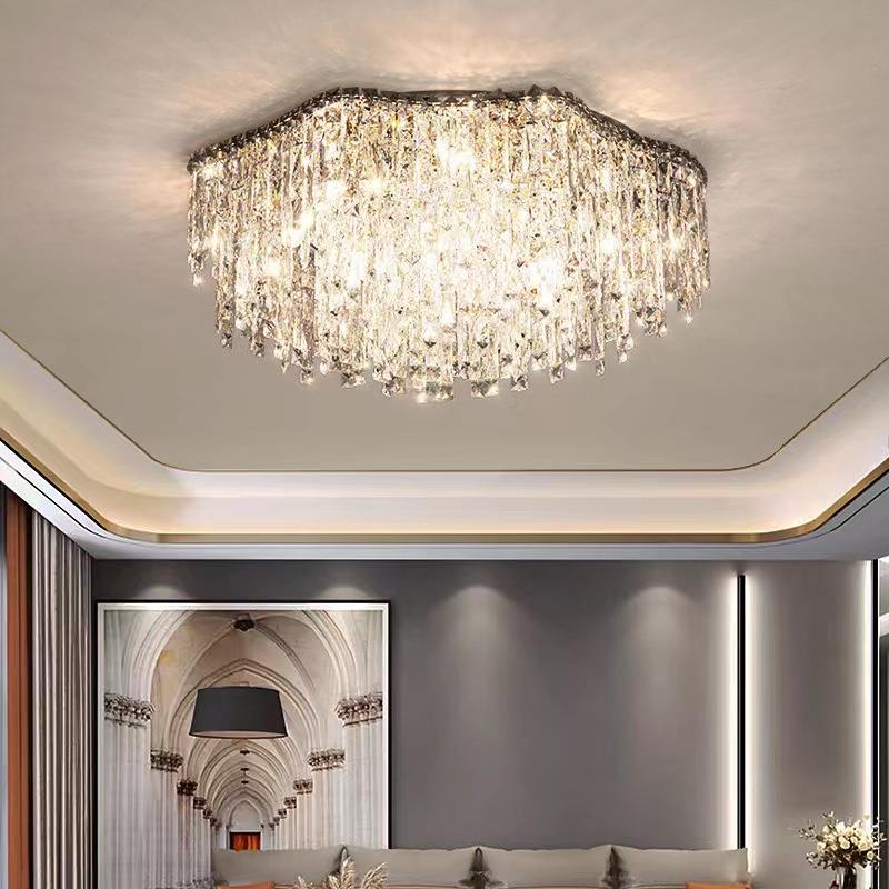 客厅灯轻奢吸顶灯卧室水晶灯浪漫主卧灯简约现代大气中山灯具新款