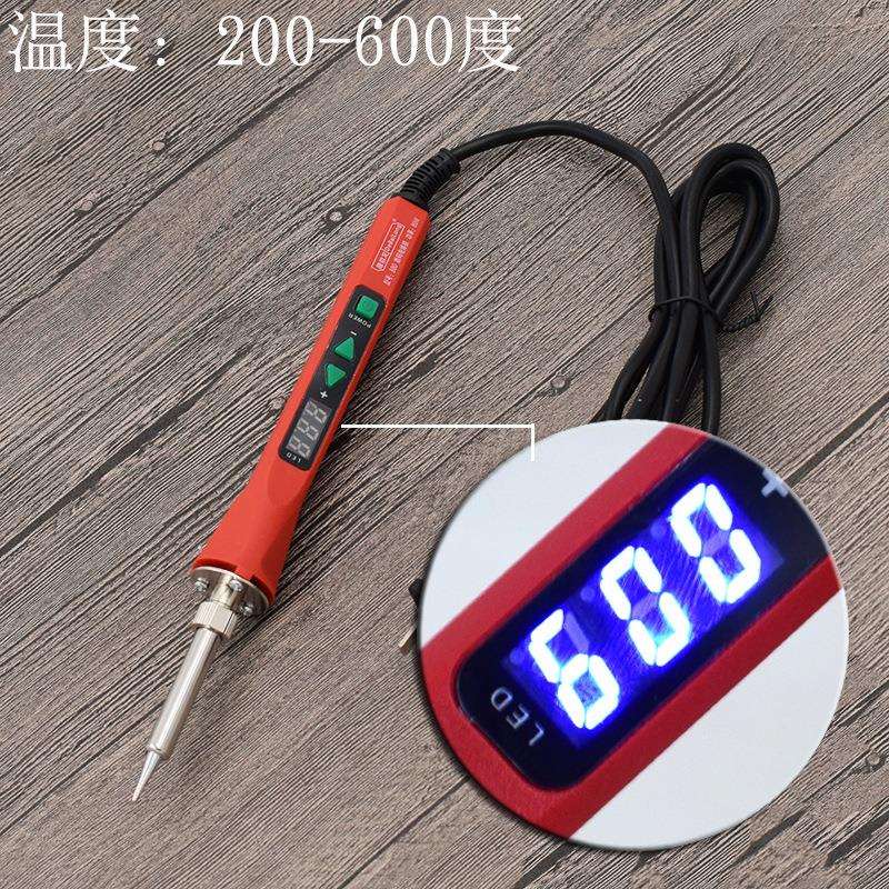 红色数显电烙铁600度可调温内热电烙铁907电烙铁908数显大功率80w