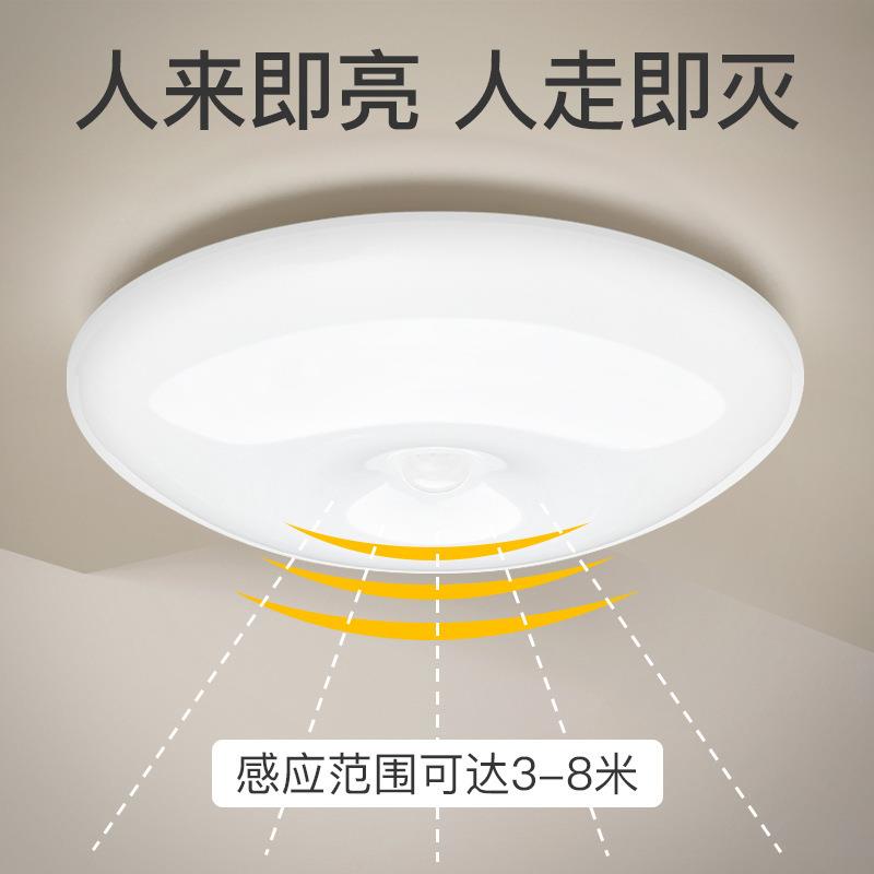 跨境新款感应过道灯入户走廊玄关灯红外人体感应灯衣帽阳台吸顶灯