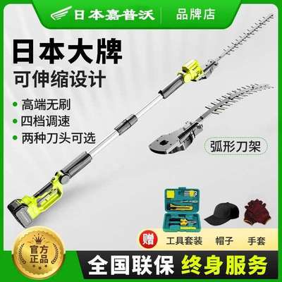 进口智能变速电动高枝修剪机加长杆修剪机大功率苗木伸缩杆垒德株