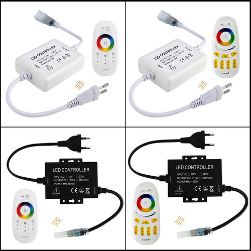 2.4g高压LED灯带RGB控制器 RF射频遥控智能触摸控制器110V 220V