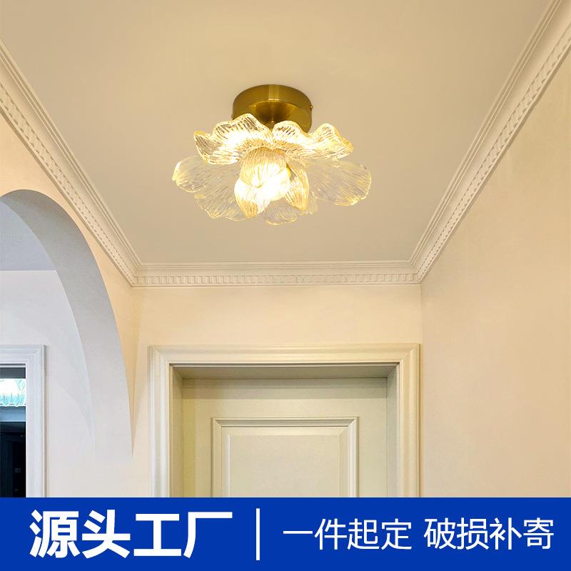 casagd中古风玄关过道吸顶灯创意艺术法式复古阳台楼梯衣帽间灯具