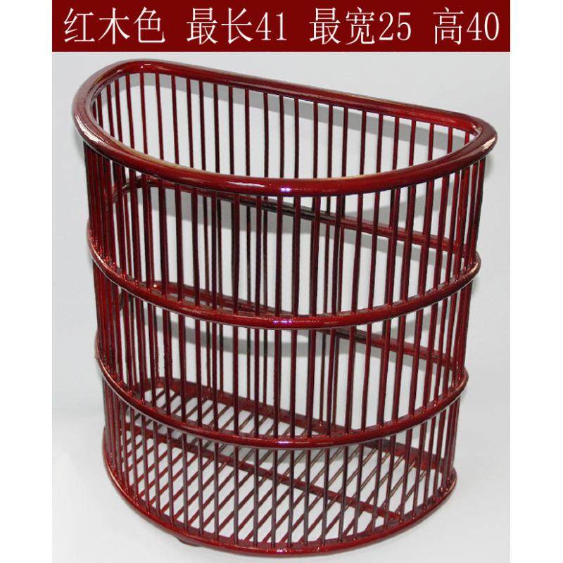 宾馆收纳篮酒店筐脏衣篮毛巾布草筐半圆工艺布草框收纳筐竹编本色