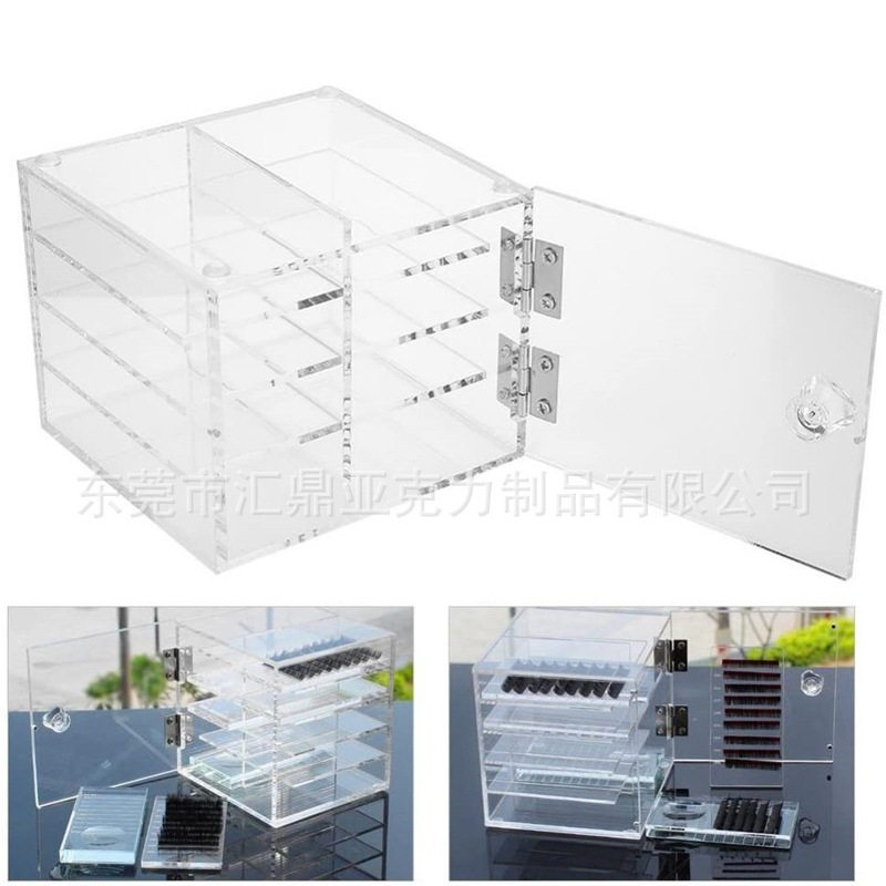现代假睫毛山茶花工具嫁接睫毛展示盒透明亚克力美睫收纳盒