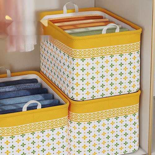 衣服收纳箱子家用衣柜抽屉分隔储物玩具衣物裤整理筐布艺袋