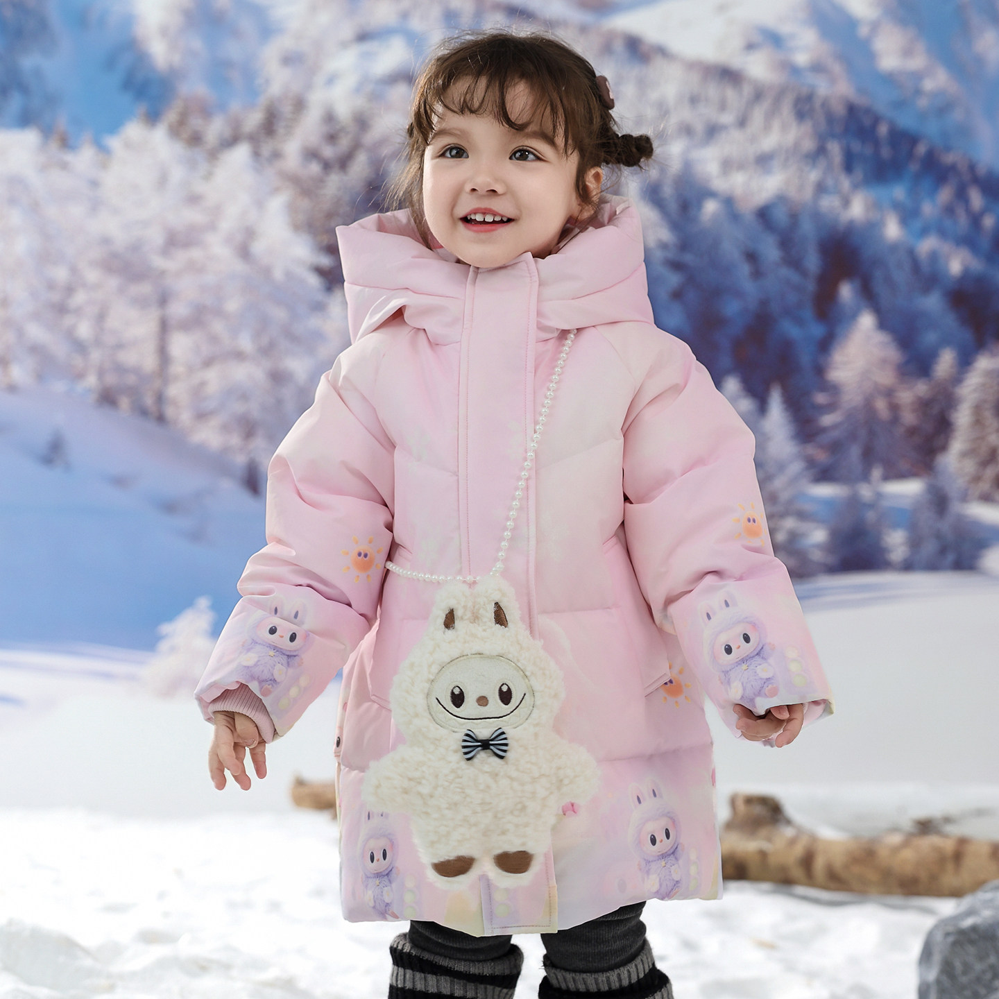 巴童巴拉布布儿童羽绒服女童2025新款冬季加厚保暖小童中长款外套,童装/婴儿装/亲子装,羽绒服,淘宝优惠券,粉丝福利购,淘宝优惠卷