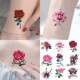 新款 纹身贴防水持久女款 彩色玫瑰花蝴蝶可洗学生ins非草本半永久
