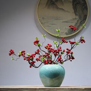 新中式 创意陶瓷花瓶客厅插花电视柜玄关餐桌家居装 饰轻奢摆件