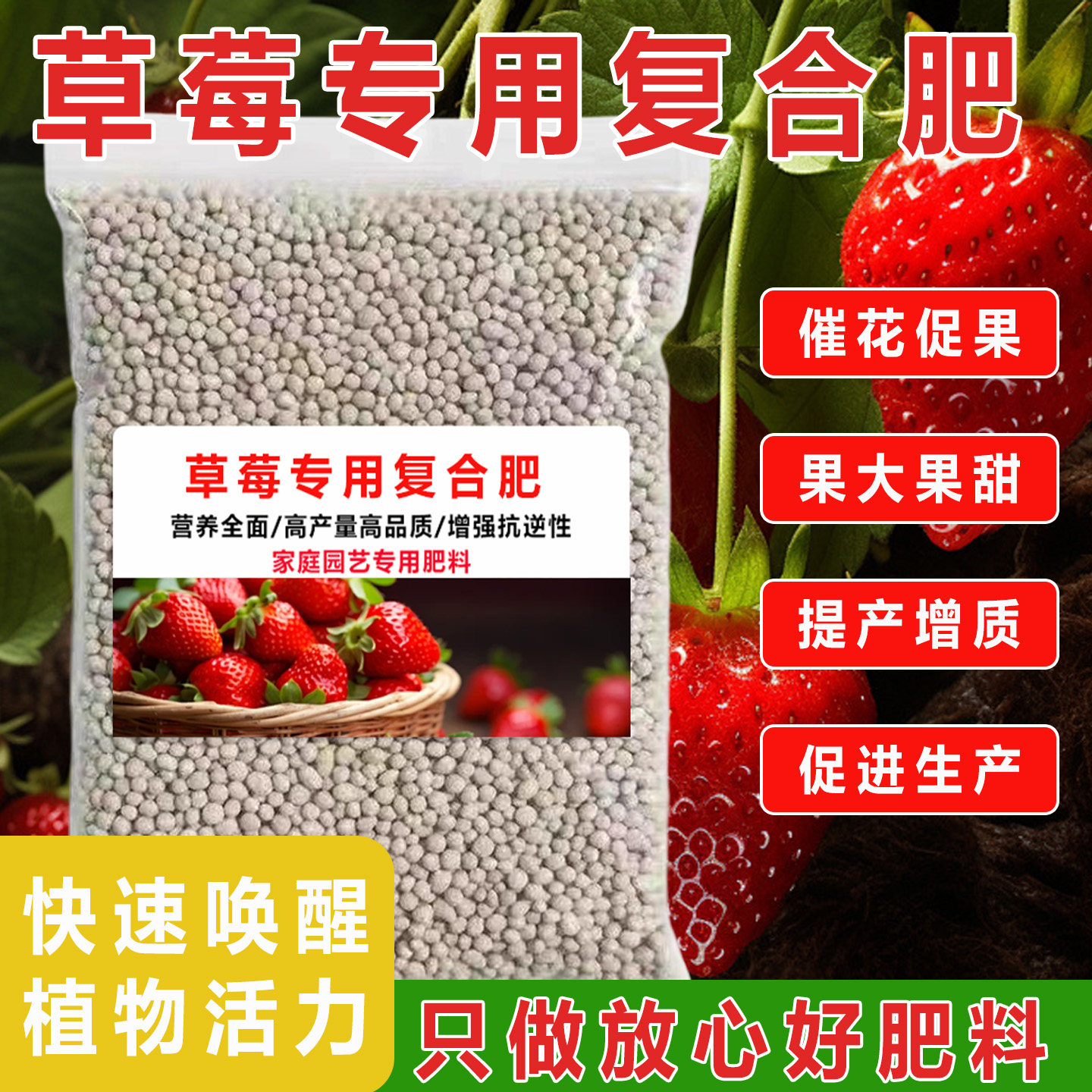 草莓专用肥料颗粒复合肥农用蔬菜水果膨大增甜缓释型通用肥料底肥,鲜花速递/花卉仿真/绿植园艺,家庭园艺肥料,淘宝优惠券,粉丝福利购,淘宝优惠卷