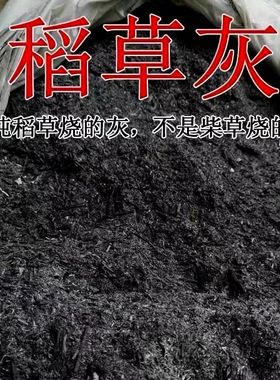 正宗草木灰种菜用的花肥料韭菜专用钾肥驱虫稻草灰养花通用稻壳炭